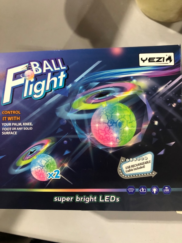 Photo 2 of Flying Ball Toys Two Pcs, RC Toy for Kids Boys Girls Gifts Rechargeable Light Up Ball Drone Infrared Induction Helicopter with Remote Controller 