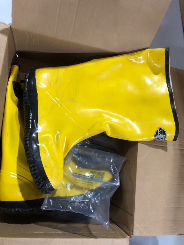 Photo 2 of [USED] Cordova BYS17-12 Yellow Slush Boot With Black Ribbed Sole, Cotton Lined - Size 10