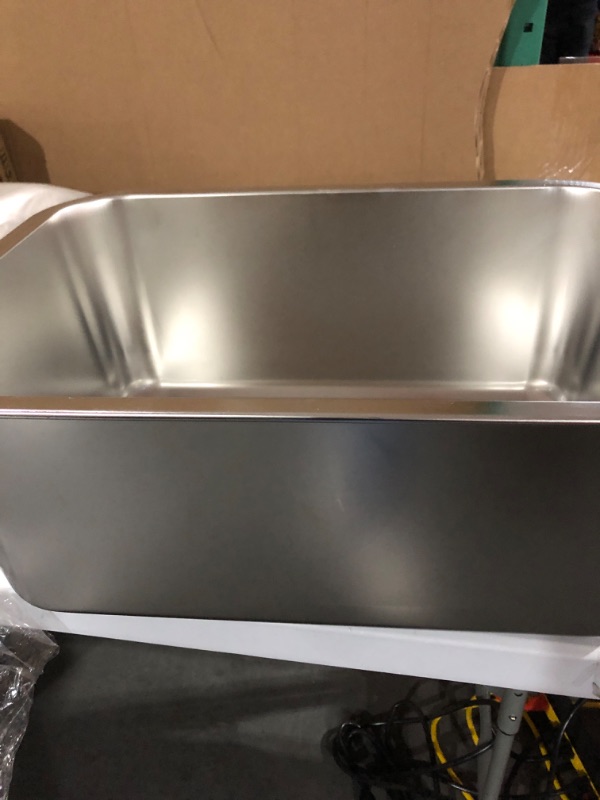 Photo 2 of  Stainless Steel Litter Box for Cat and Rabbit, Large Size with 8in High Sides (20'' * 14'' * 8'')