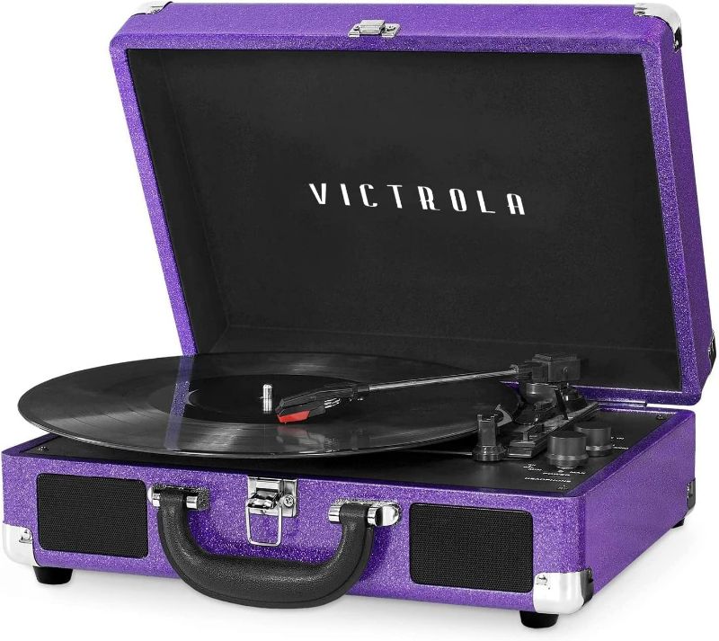 Photo 1 of Victrola Vintage 3-Speed Bluetooth Portable Suitcase Record Player with Built-in Speakers | Upgraded Turntable Audio Sound