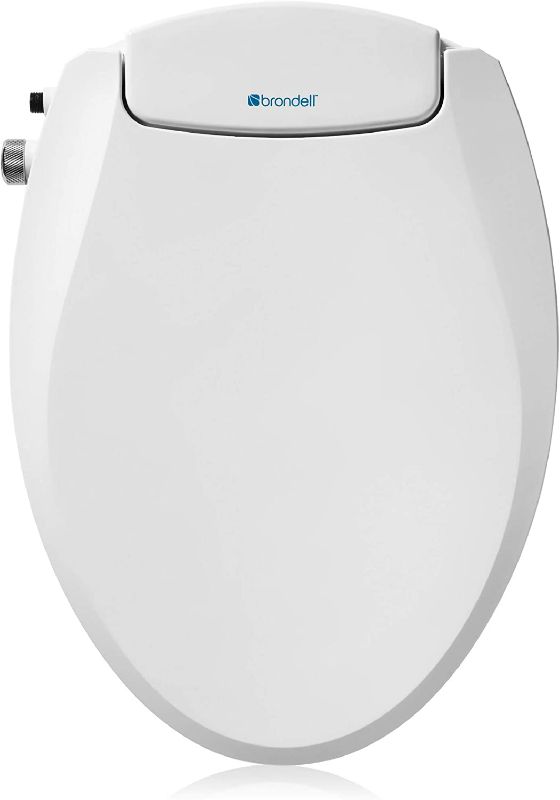 Photo 1 of Brondell Swash Ecoseat Non-Electric Bidet Toilet Seat, Fits Elongated Toilets, White