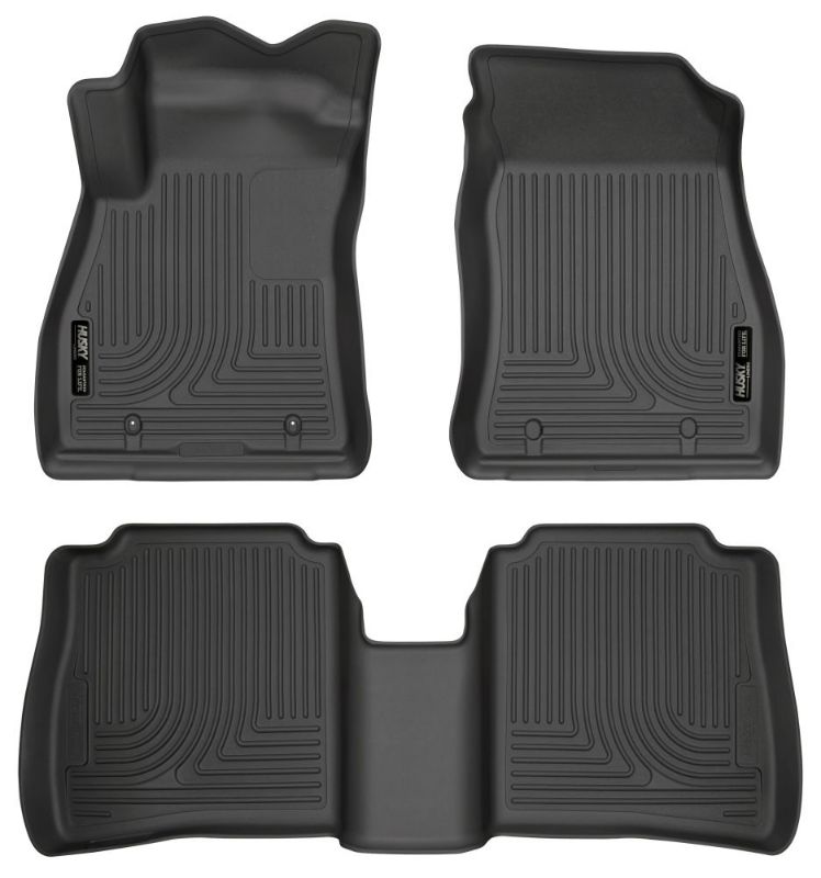 Photo 2 of Husky Liners Weatherbeater Series | Front & 2nd Seat Floor Liners - Black | 98531 | Fits 2009-2013 Toyota Corolla/Matrix, 2009-2010 Pontiac Vibe w/ Automatic FWD 3 Pcs