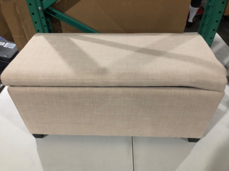 Photo 2 of Amazon Basics Upholstered Storage Ottoman and Entryway Bench