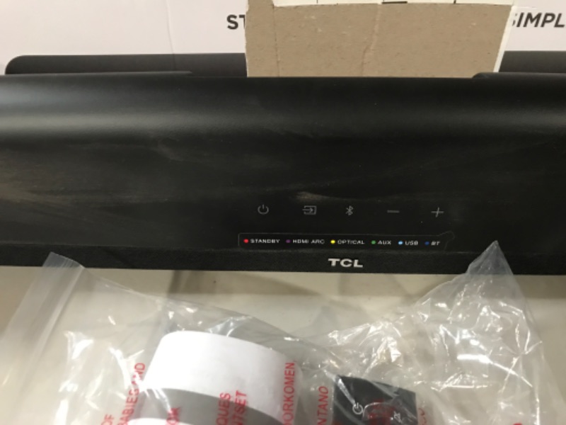 Photo 3 of !!!SEE CLERK NOTES!!!
TCL Alto 6 2.0 Channel Home Theater Sound Bar with Bluetooth – TS6100, 120W, 31.5-inch, Black 