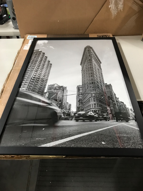 Photo 2 of Americanflat 24x36 Poster Frame in Black - Composite Wood with Polished Plexiglass - Black 24x36 Frame