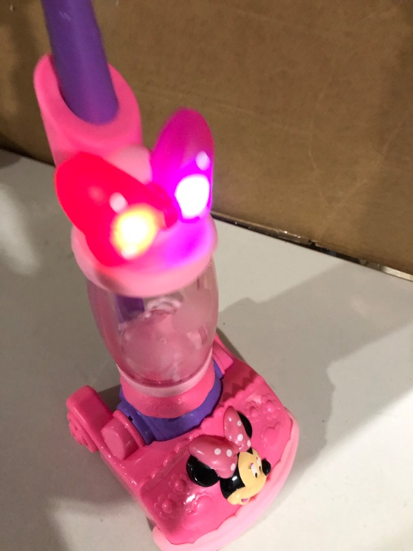 Photo 2 of Disney Junior Minnie Mouse Twinkle Bows Play Vacuum with Lights and Realistic Sounds, Amazon Exclusive, by Just Play