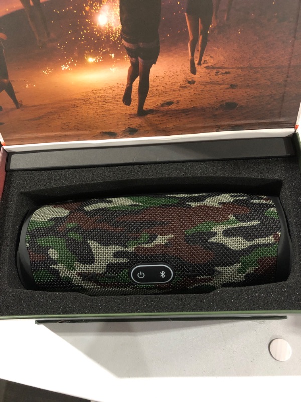 Photo 3 of JBL Charge 4 Portable Waterproof Wireless Bluetooth Speaker - Camouflage