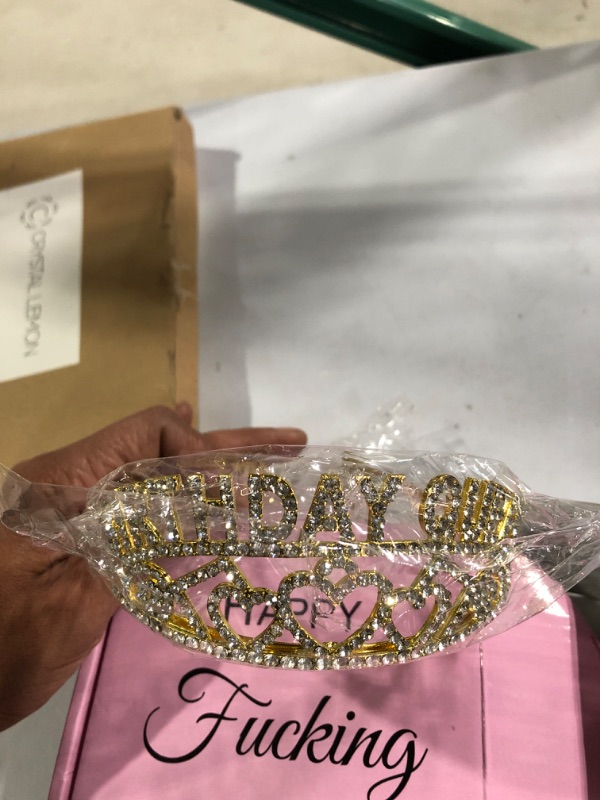 Photo 3 of Zipoka It's My FING Birthday Sash and Birthday Queen Rhinestone Crown 21st Party