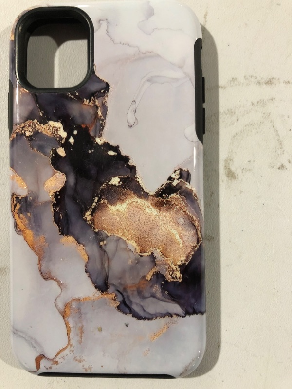 Photo 1 of Dutyway Marble Case for iPhone 11, Gold Sparkle Glitter Slim Fit Hard PC Full-Body Shockproof Rugged Bumper Protective Cover Compatible with Apple iPhone 11 6.1 inch (Black Gilded Marble)