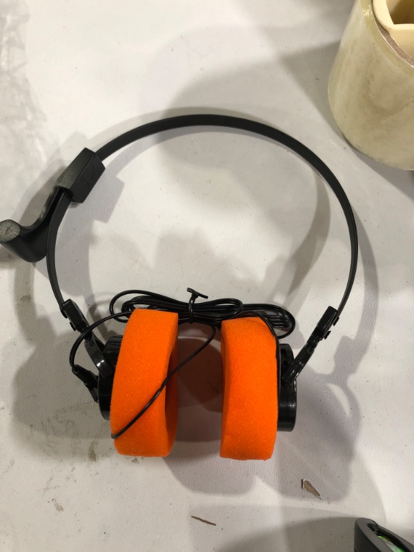 Photo 3 of Invent Star Lord Style Walkman Hi-Fi Stereo Earphone Headset Orange ear pad