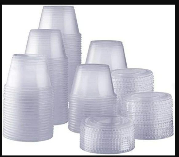 Photo 1 of Comfy Package Plastic Disposable Portion Cups with Lids