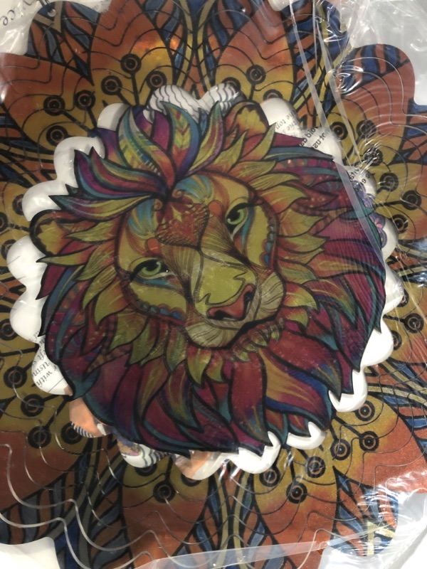 Photo 2 of 3D metal wind spinner Lion decoration 