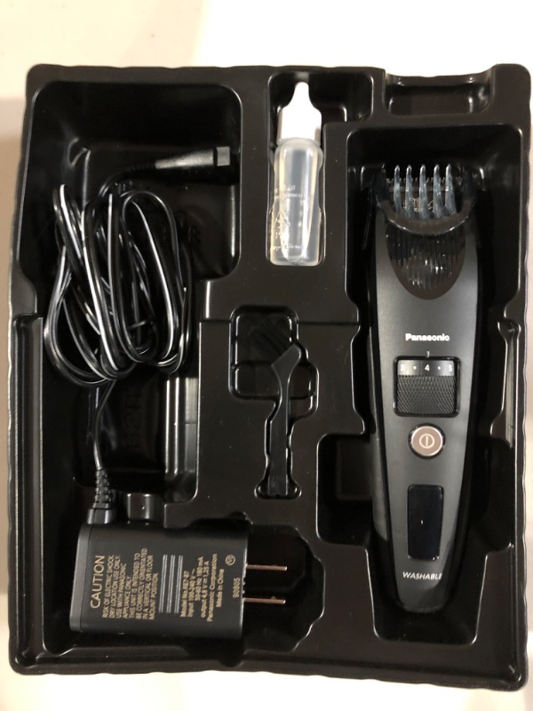 Photo 2 of Panasonic Men's Precision Power Beard, Black - Mustache and Hair Trimmer, Cordless Precision Power, Hair Clipper with Comb Attachment and 19 Adjustable Settings, Washable