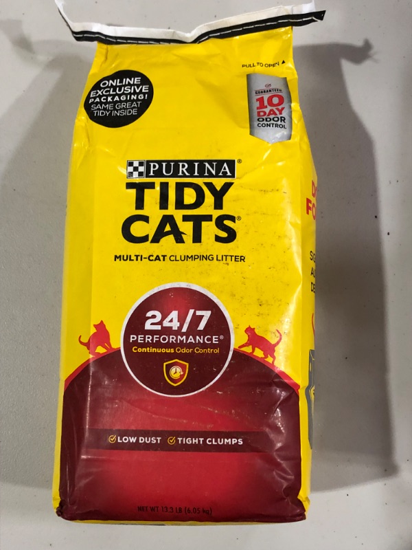 Photo 2 of Purina Tidy Cats Clumping Cat Litter 24/7 Performance 40 lb. Box - (3) 13.33 lb. Bags