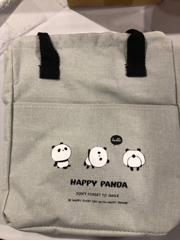 Photo 2 of Lunch bags for women cute cartoon Panda bento  tote bag 
