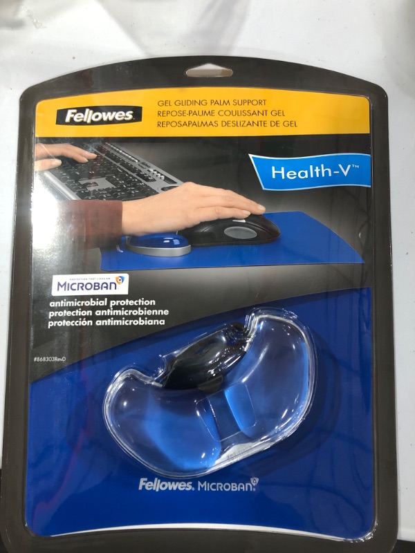 Photo 2 of Fellowes Blue Gliding Palm Support