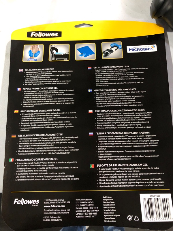 Photo 3 of Fellowes Blue Gliding Palm Support