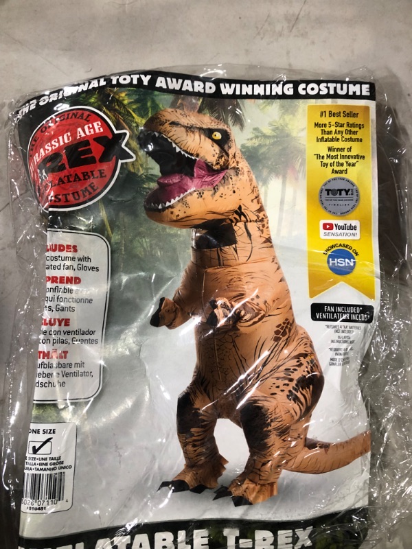 Photo 2 of Adult Original Inflatable Dinosaur Costume, T-Rex, Standard