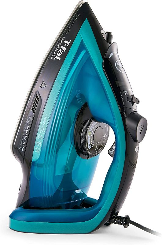 Photo 1 of *** NON FUCTIONAL ***
T-fal Ultraglide Plus Steam & Garment Iron with Durilium Soleplate, 1800 watts, Teal