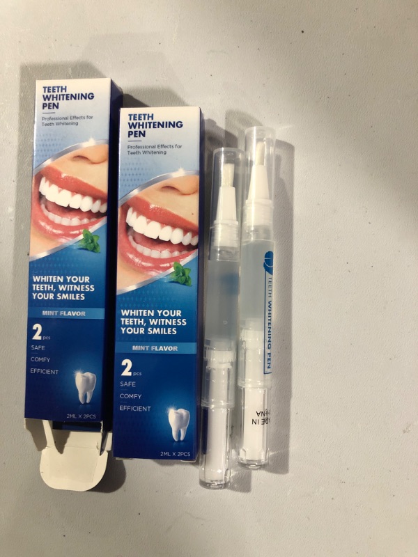 Photo 2 of  2pack SANHE Teeth Whitening Pen for Sensitive Teeth, Safe & Effective, Painless Treatments for Tooth Whitening, Easy to Use, Fast Whitening, Travel-Friendly, Mint Flavor, 2 Pack