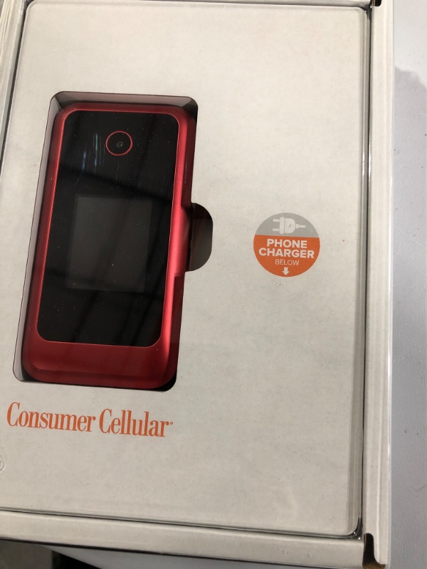 Photo 2 of *NEW** Consumer Cellular Verve Snap (8GB) Flip Phone - Red
