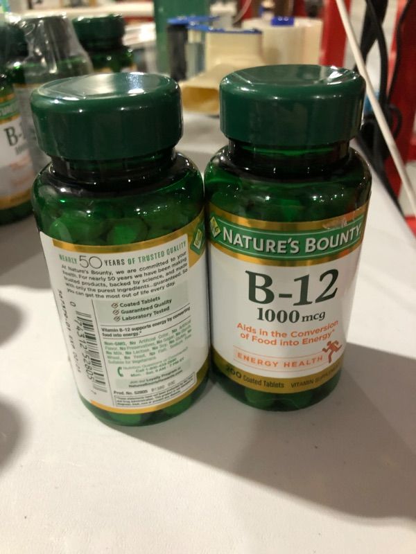 Photo 2 of 2 Pack Nature S Bounty Vitamin B12 Coated Tablets 1000 Mcg 200 Ct
