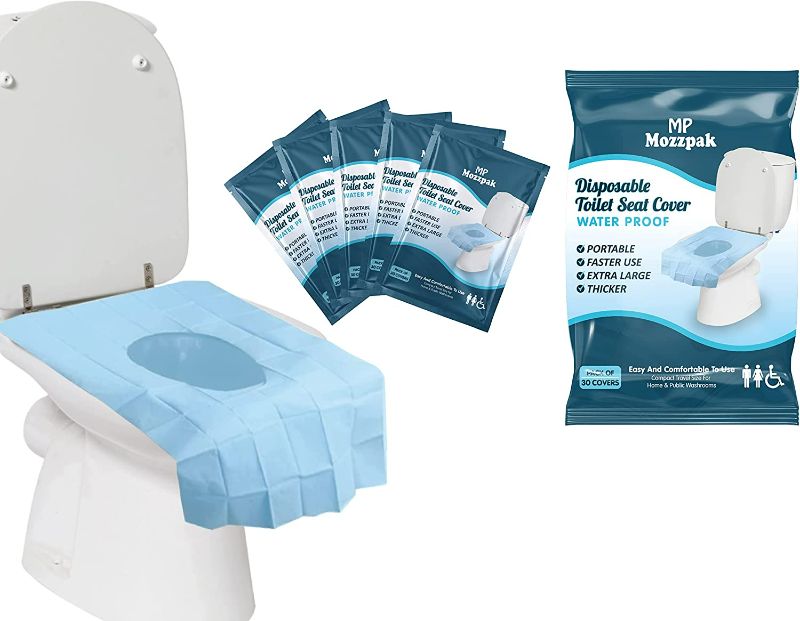 Photo 1 of 2 pack MP MOZZPAK Toilet Seat Covers Disposable - Individually Wrapped 30 Pack of XL 