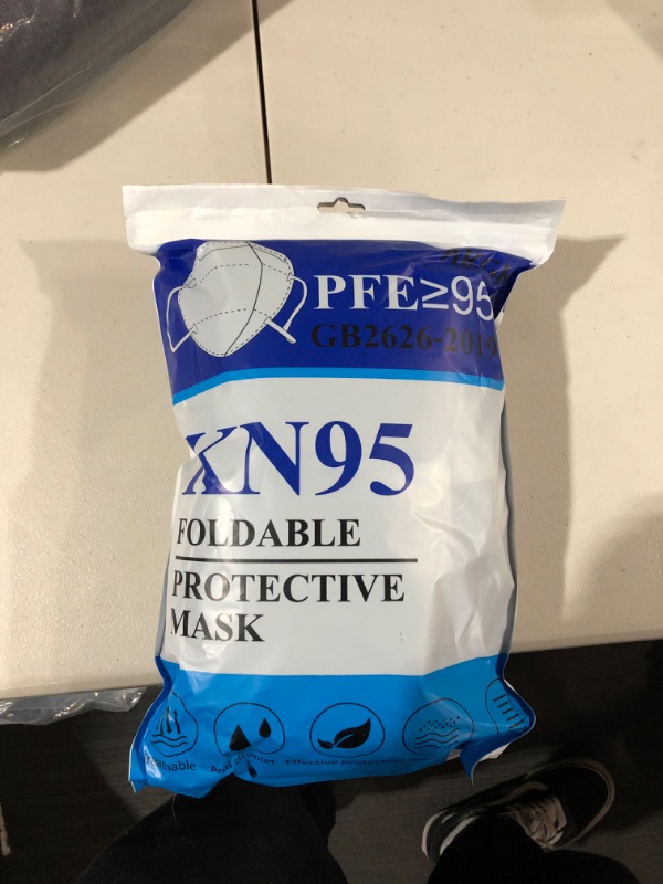 Photo 1 of akgk KN95 Face Mask 50 PCS, Breathable Protection Masks, 5-Ply KN95 Black Masks, Cup Dust Safety Masks