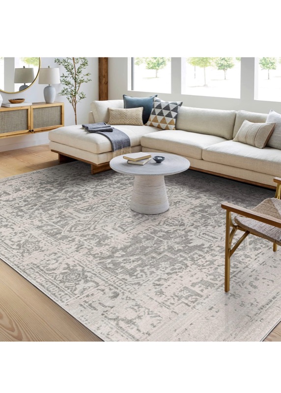 Photo 1 of Artistic Weavers Janine Vintage Medallion Area Rug,5'3" x 7'3",Grey