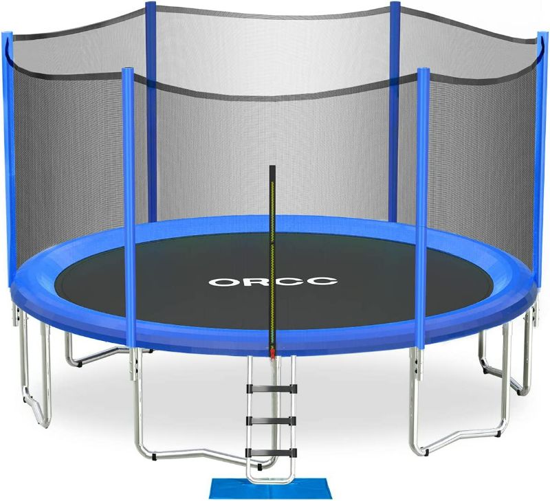 Photo 1 of ***MISSING TWO OTHER BOXES*** ORCC Trampoline 16FT 15FT 14FT 12FT 10FT 8FT Kids Recreational Trampolines with Enclosure Net - ASTM and CPSIA Approved- Safe Bounce Outdoor Backyard Trampoline for Kids Family Happy Time
