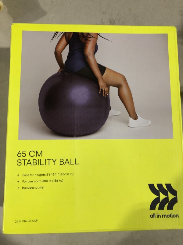 Photo 1 of 65cm stability ball.