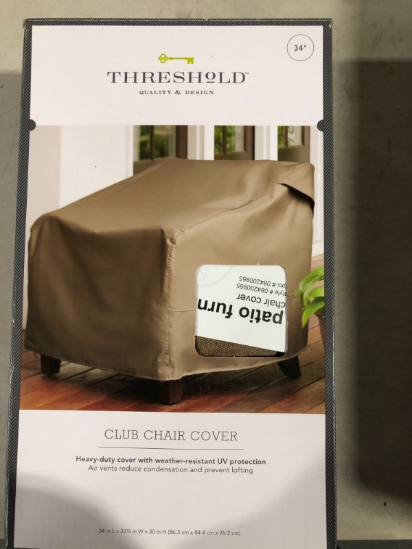 Photo 2 of Club Patio Chair Cover Brown - Threshold&#8482;