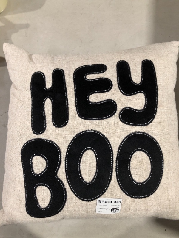 Photo 1 of "Hey Boo" pillow.