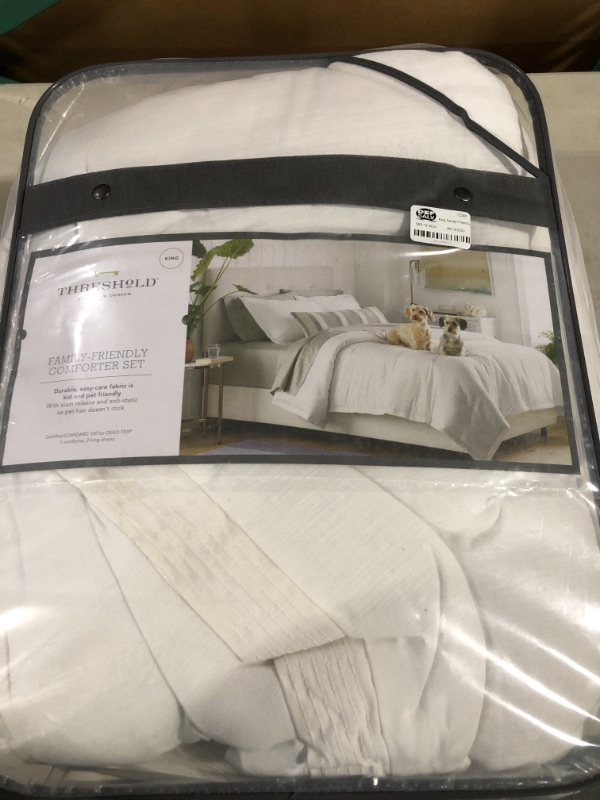 Photo 1 of Family-Friendly Comforter & Sham Set Chambray - Threshold™