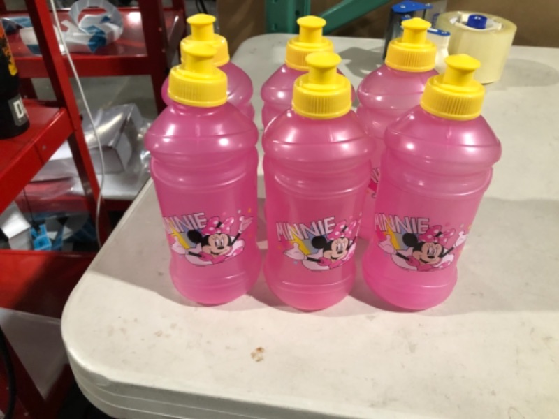 Photo 2 of [6-Pack] Minnie Mouse Kids 15.5oz Pull-Top Squirt Sports Water Jug Bottles, BPA-Free