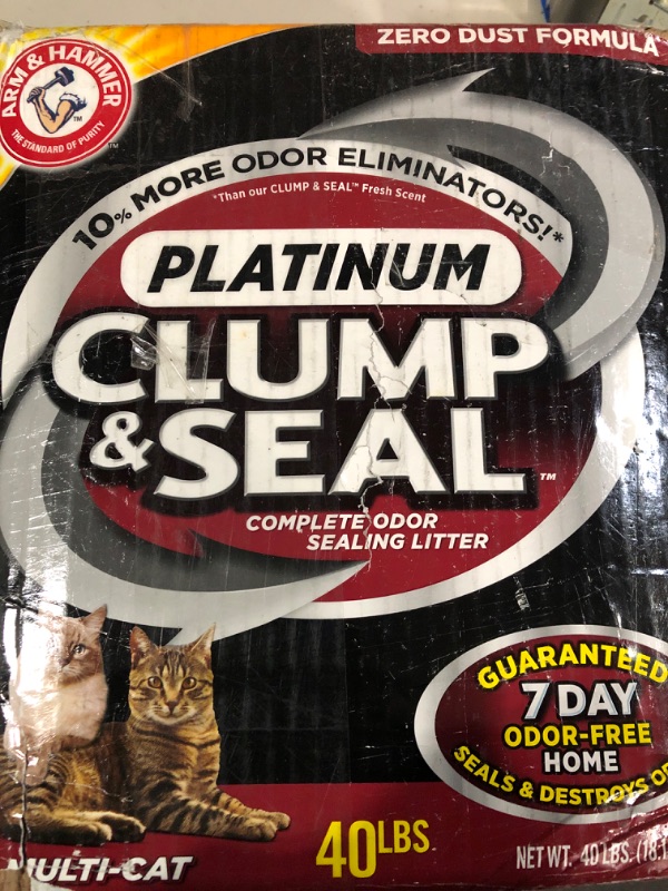 Photo 2 of ARM & HAMMER Clump & Seal Platinum Cat Litter 40 lb