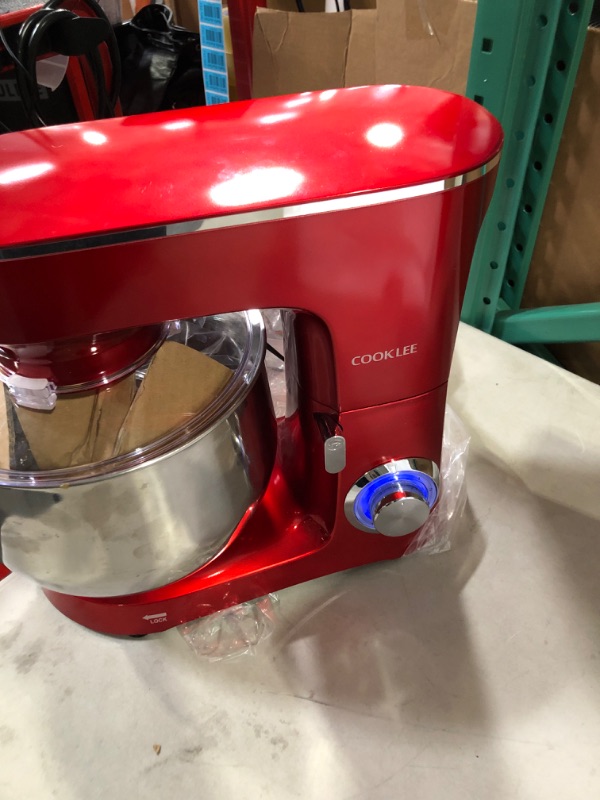 Photo 1 of Cooklee Stand Mixer, 9.5 qt. 660W 10-Speed Electric Kitchen Mixer with Dishwasher-Safe Dough Hooks, Flat Beaters, Wire Whip & Pouring Shield