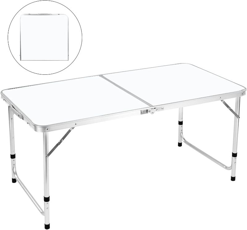 Photo 1 of FiveJoy Folding Camping Table, 4 FT Aluminum 
