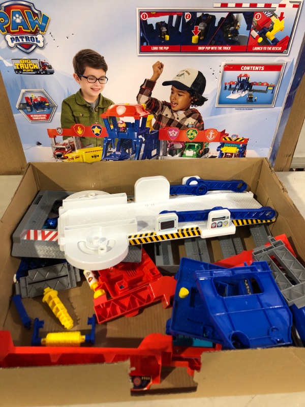 Photo 2 of * Used * Paw Patrol Big Truck Pups, Truck Stop HQ, 3ft. Wide Transforming Playset, Action Figures, Toy Cars, Lights and Sounds, Kids Toys for Ages 3 and up