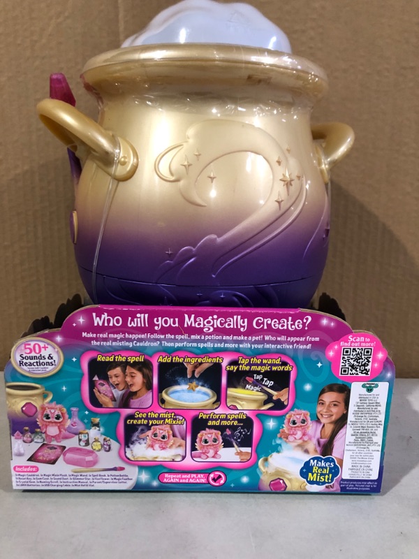 Photo 3 of Magic Mixies - Magical Misting Cauldron with Interactive Pink Plush Toy - Electronic Pets