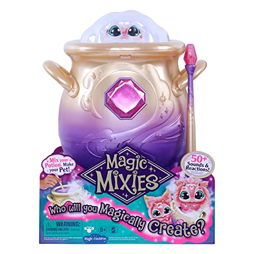 Photo 1 of Magic Mixies - Magical Misting Cauldron with Interactive Pink Plush Toy - Electronic Pets