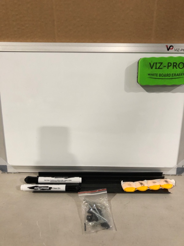 Photo 2 of VIZ-PRO Magnetic Whiteboard/Dry Erase Board, 18 X 12 Inches