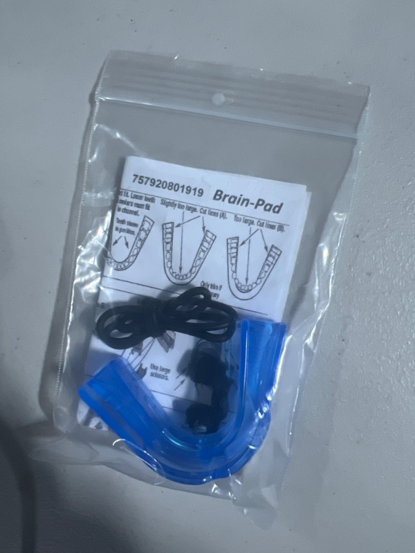 Photo 3 of Brain Pad Translucent Blue mouthguard, Trans Blue, Adult (LPP-10 Blue)