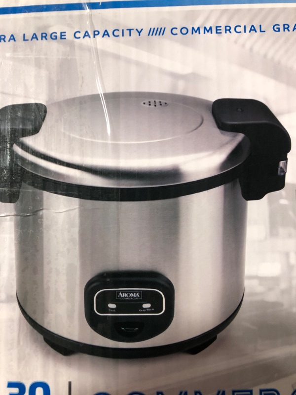 Photo 2 of Aroma Housewares 60-Cup (Cooked) (30-Cup UNCOOKED) Commercial Rice Cooker, Stainless Steel Exterior (ARC-1130S)