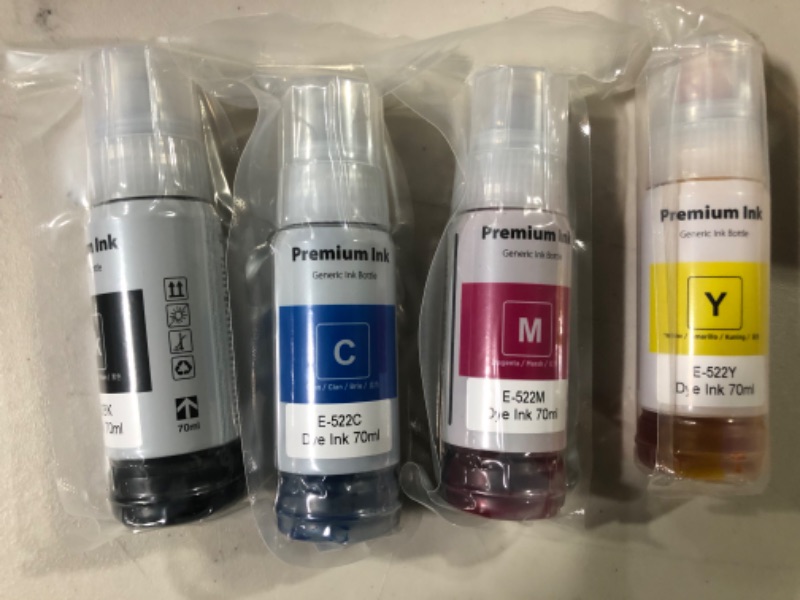 Photo 3 of MeaBefit Ink Bottle Replacement (2 Black, 2 Cyan, 2 Magenta, 2 Yellow, 8 Pack)