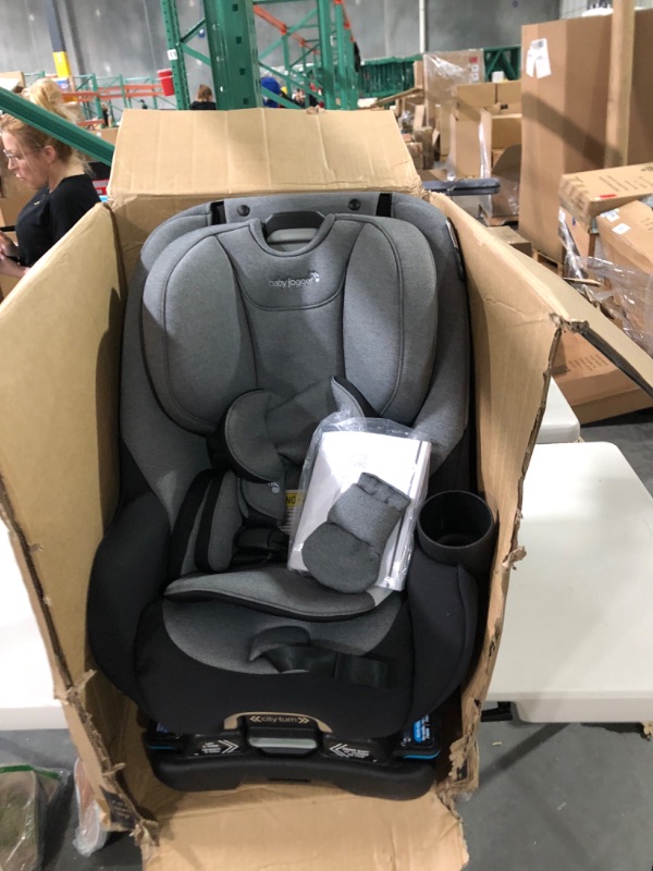 Photo 2 of Baby Jogger City Turn Rotating Convertible Car Seat | Unique Turning Car Seat Rotates for Easy in and Out, Onyx Black