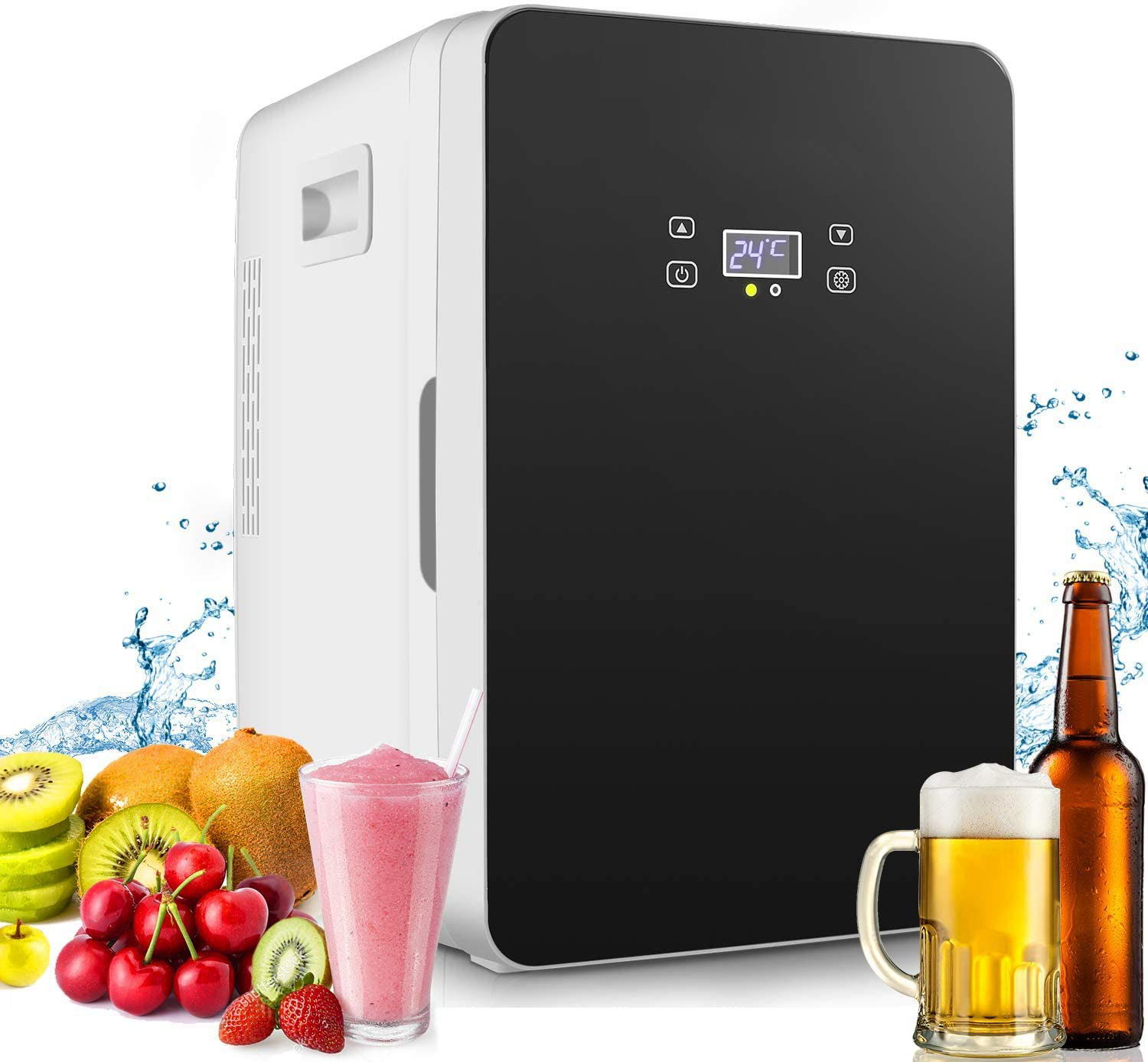 Photo 1 of 20L Mini Fridge, Mini Freezer, Large Capacity Compact Cooler and Warmer with Digital Thermostat Display and Control Temperature, Single Door Mini Fridge Freezer for Cars, Road Trips, Homes, Offices With Display Screen