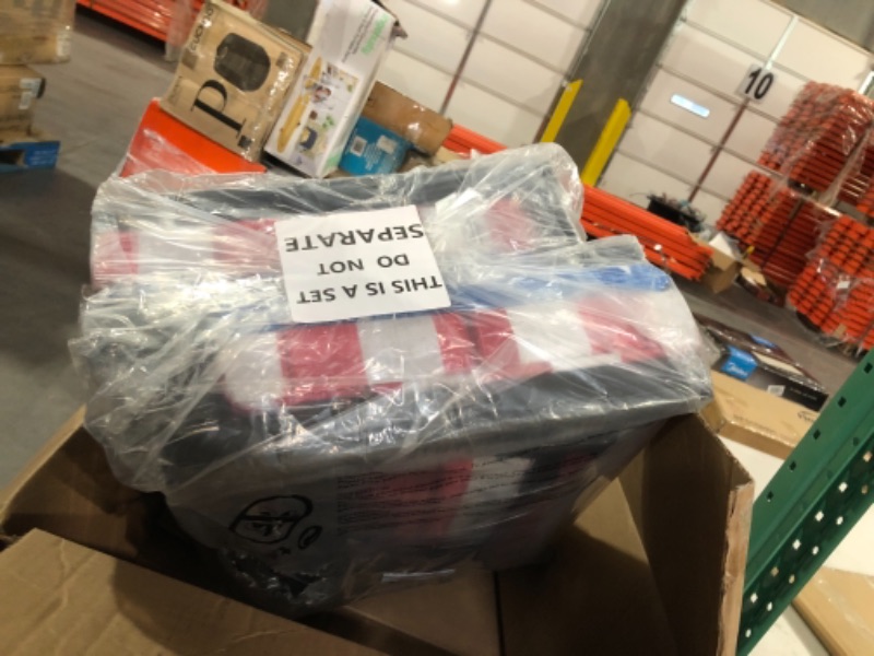 Photo 2 of SPORT BEATS Stadium Seat for Bleachers with Back Support and Wide Padded Cushion Stadium Chair - Includes Shoulder Strap and Cup Holder Flag 2