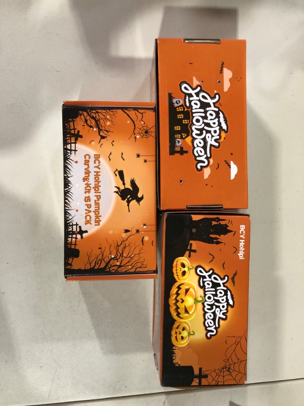 Photo 2 of [3pk] Pumpkin Carving Kit for Kids (15Pcs)