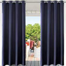 Photo 1 of [1x] PRAVIVE Patio Curtains Outdoor Blinds - Suede Grommet Indoor/Exterior Blackout Curtains - W52" x L108" - ONE CURTAIN